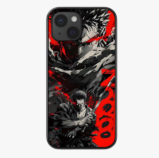 Demon Sword Resolve Glass Case showing full back design in clean flat view with glossy glass finish.