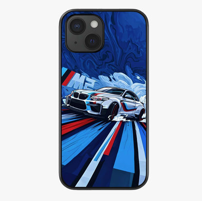 Drift Power Rush Glass Case showing full back design in clean flat view with glossy glass finish.
