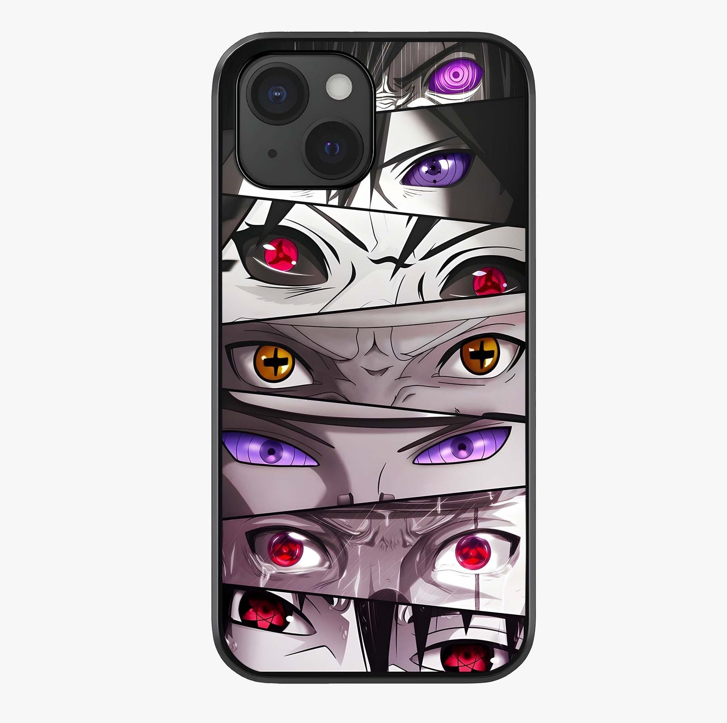 Eyes Of Destiny Glass Case showing full back design in clean flat view with glossy glass finish.