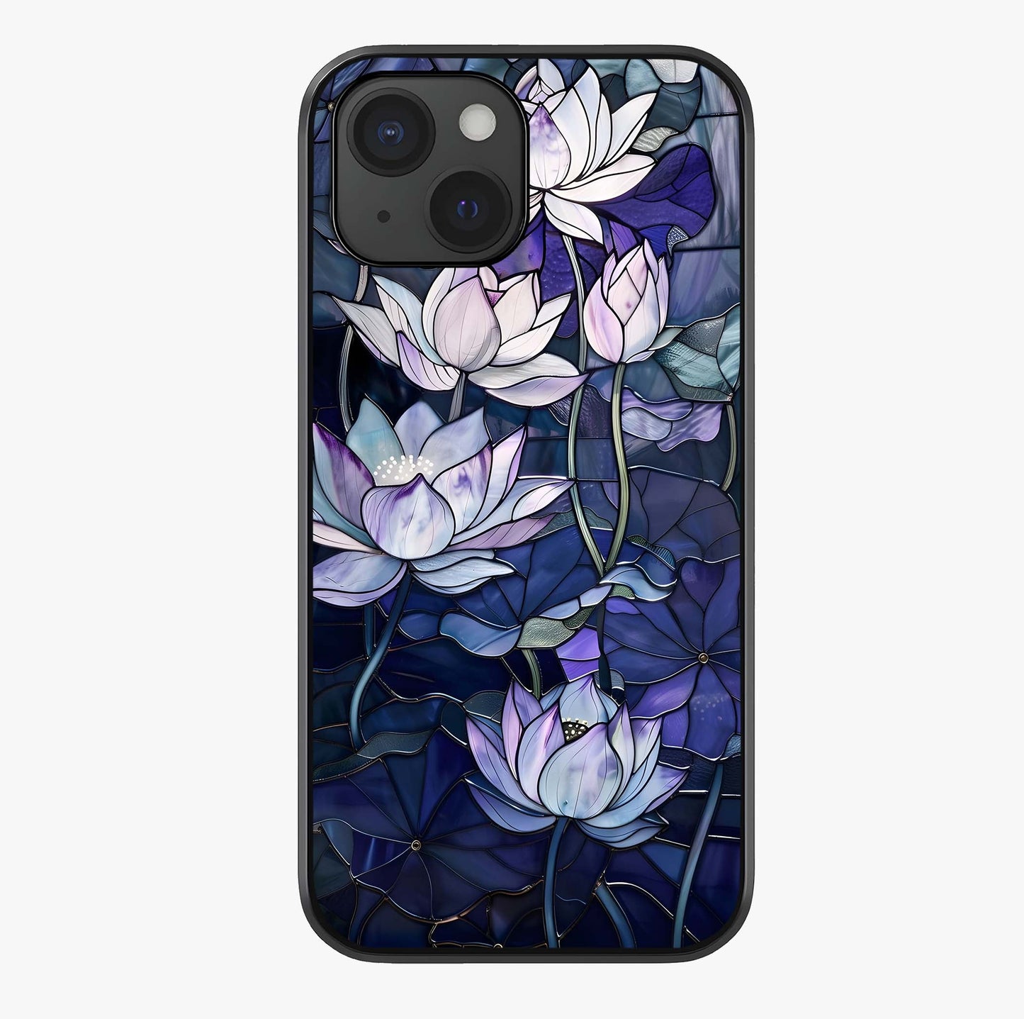 Gloss Petal Rush Glass Case showing full back design in clean flat view with glossy glass finish.