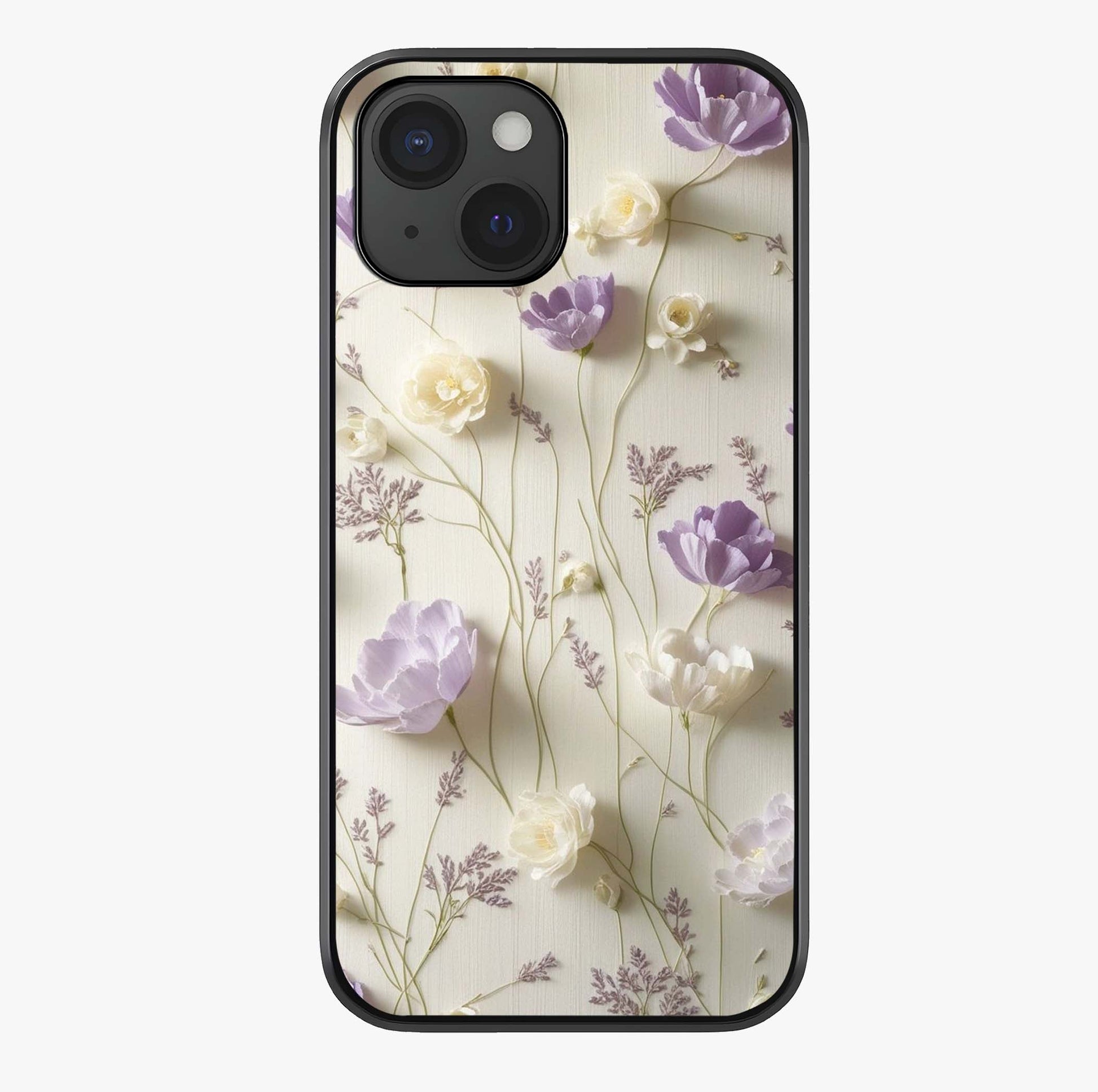 Lilac Breeze Harmony Glass Case showing full back design in clean flat view with glossy glass finish.