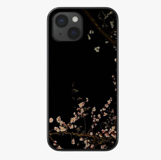 Petal Moon Light With Custom Name Glass Case showing full back design in clean flat view with glossy glass finish.
