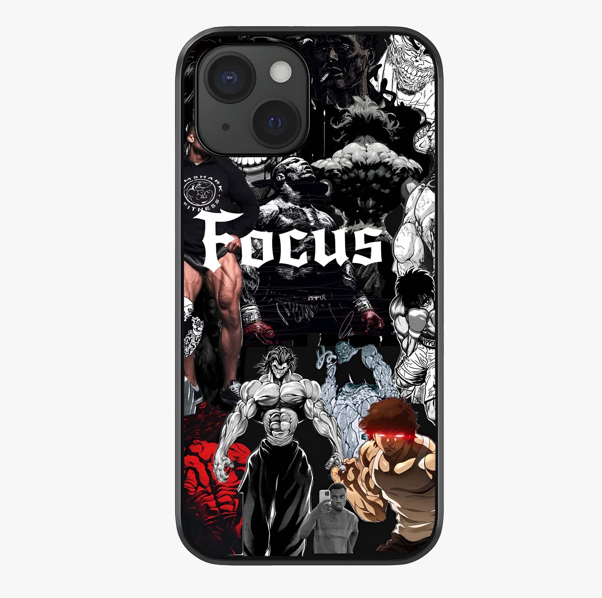 Relentless Power Focus Glass Case showing full back design in clean flat view with glossy glass finish.