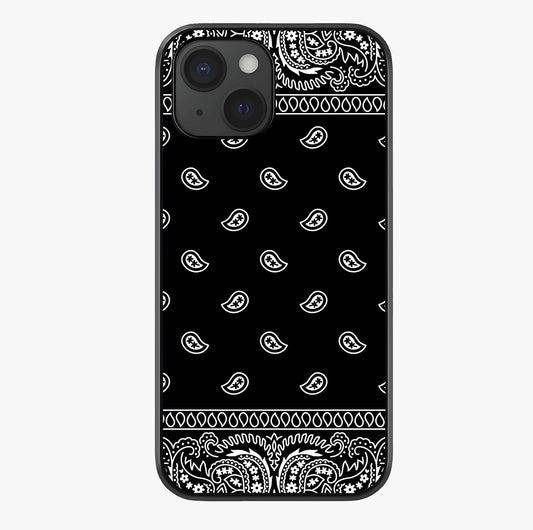 Retro Rebel Threads Glass Case showing full back design in clean flat view with glossy glass finish.