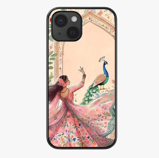 Royal Grace Muse Glass Case showing full back design in clean flat view with glossy glass finish.