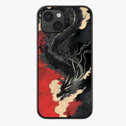 Shadow Dragon Fury Glass Case showing full back design in clean flat view with glossy glass finish.