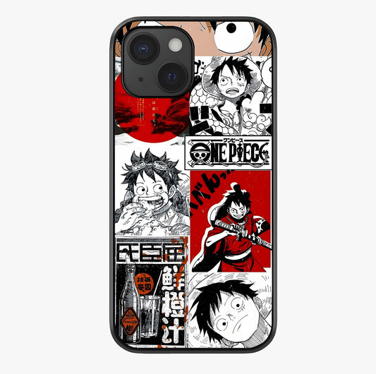 Strawhat Chaos Panels Glass Case showing full back design in clean flat view with glossy glass finish.