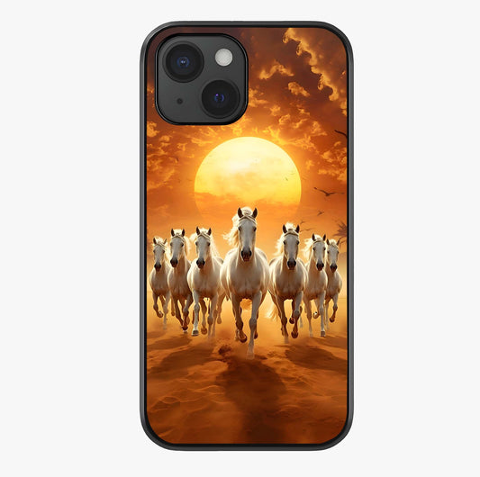 Wild Sunset Majesty Glass Case showing full back design in clean flat view with glossy glass finish.