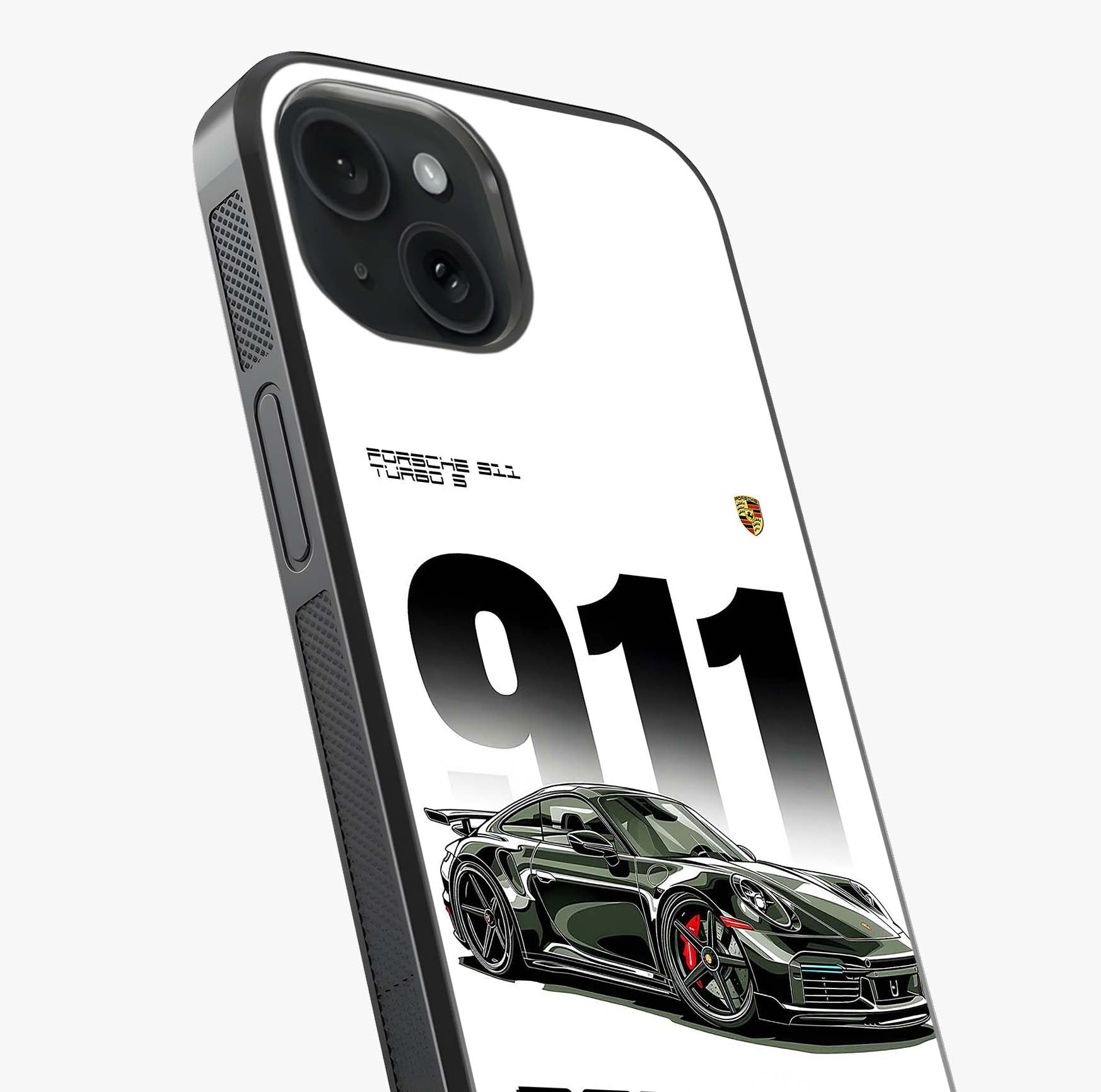 911 Turbo Dominance Glass Case captured at a warm angle highlighting gloss, texture and premium glass finish.