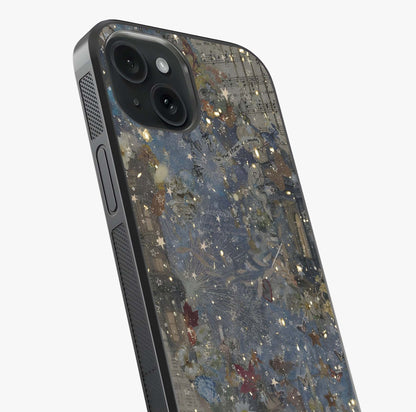 Aesthetic Astrolophia Glass Case captured at a warm angle highlighting gloss, texture and premium glass finish.