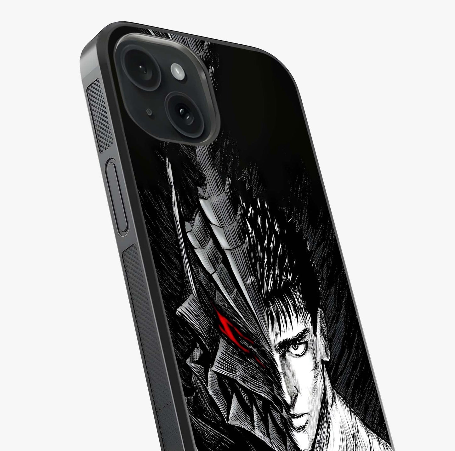 Berserker Blood Oath Glass Case captured at a warm angle highlighting gloss, texture and premium glass finish.