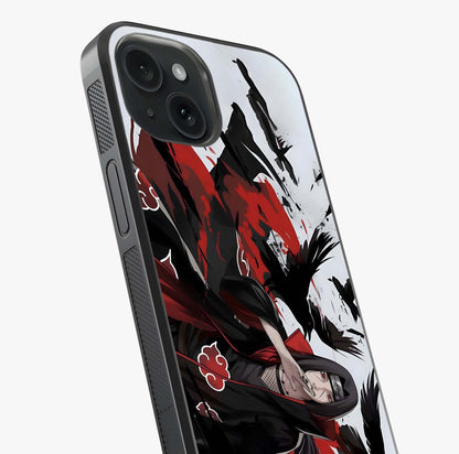 Crimson Crow Illusion Glass Case captured at a warm angle highlighting gloss, texture and premium glass finish.