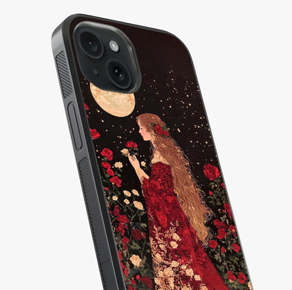 Crimson Dreams Glass Case captured at a warm angle highlighting gloss, texture and premium glass finish.