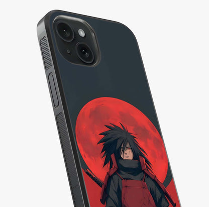 Crimson Moon Warlord Glass Case captured at a warm angle highlighting gloss, texture and premium glass finish.
