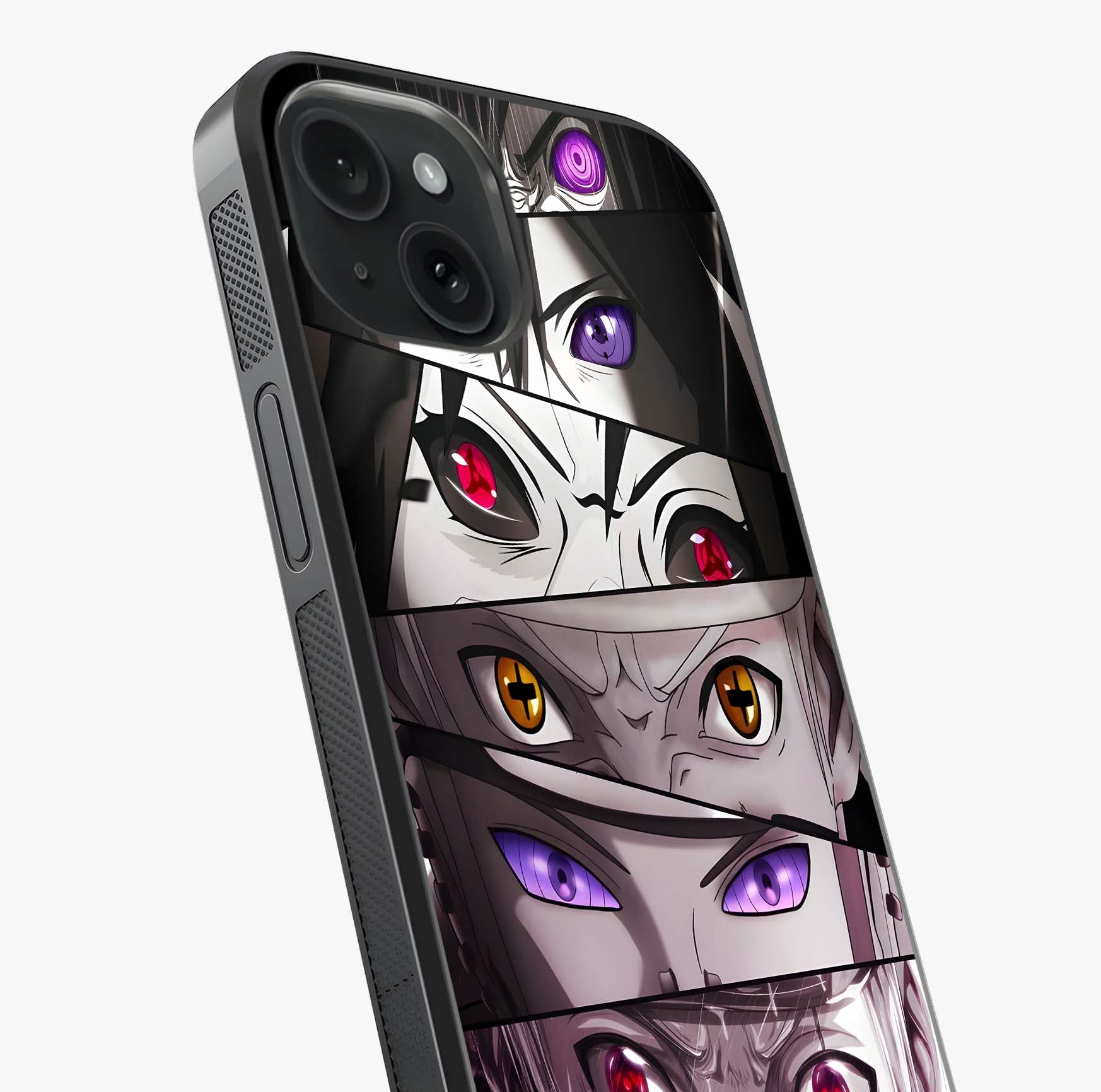 Eyes Of Destiny Glass Case captured at a warm angle highlighting gloss, texture and premium glass finish.