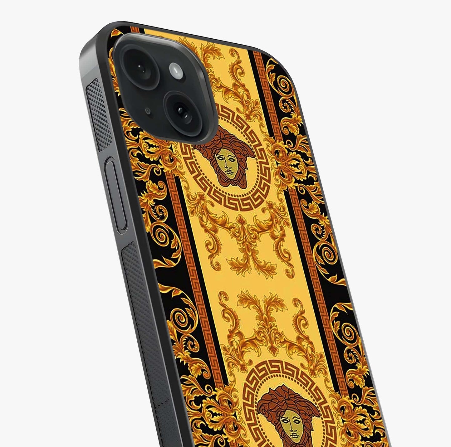 Golden Royal Heritage Glass Case captured at a warm angle highlighting gloss, texture and premium glass finish.