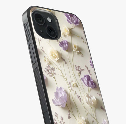 Lilac Breeze Harmony Glass Case captured at a warm angle highlighting gloss, texture and premium glass finish.