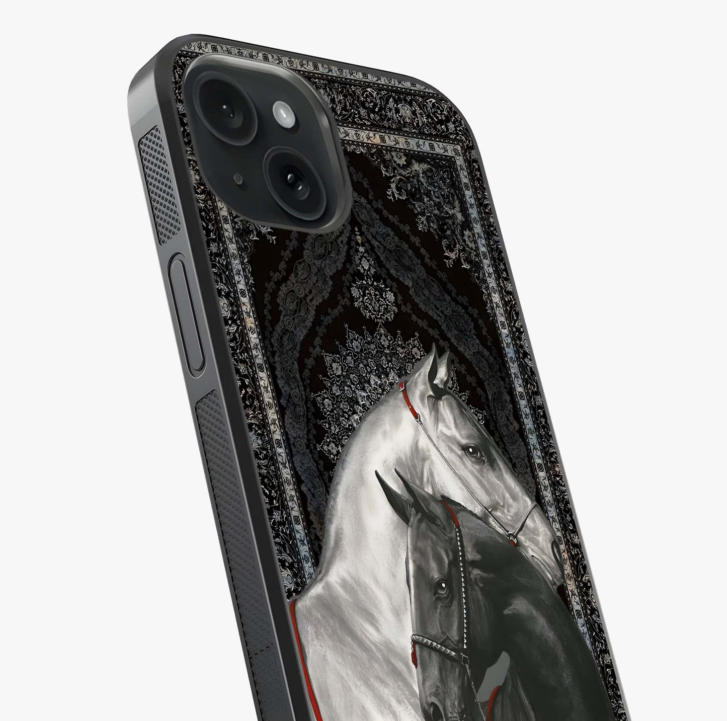 Majestic Ride Legacy Glass Case captured at a warm angle highlighting gloss, texture and premium glass finish.
