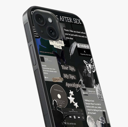 Midnight Love Echo Glass Case captured at a warm angle highlighting gloss, texture and premium glass finish.