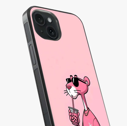 Pink Panther Glass Case captured at a warm angle highlighting gloss, texture and premium glass finish.