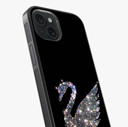 Starlit Swan Grace Glass Case captured at a warm angle highlighting gloss, texture and premium glass finish.