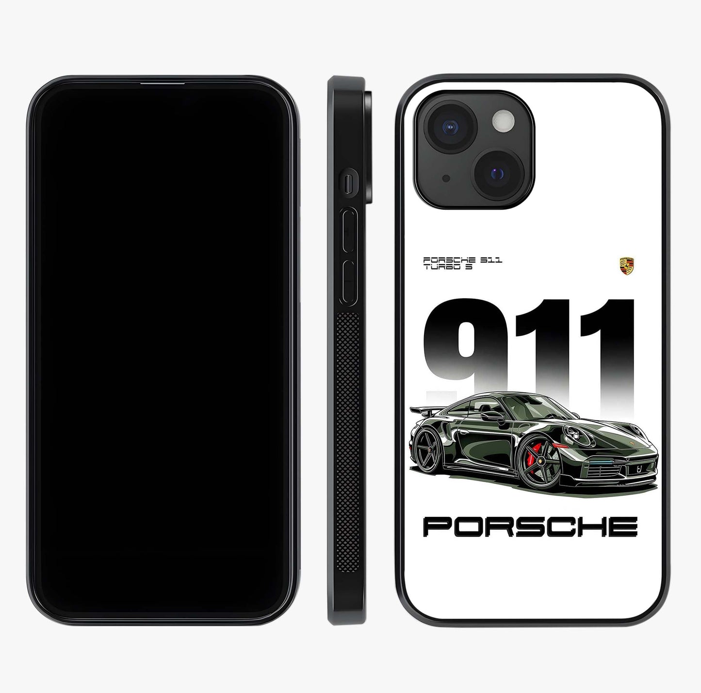 911 Turbo Dominance Glass Case displayed upright for full design visibility and premium finish.