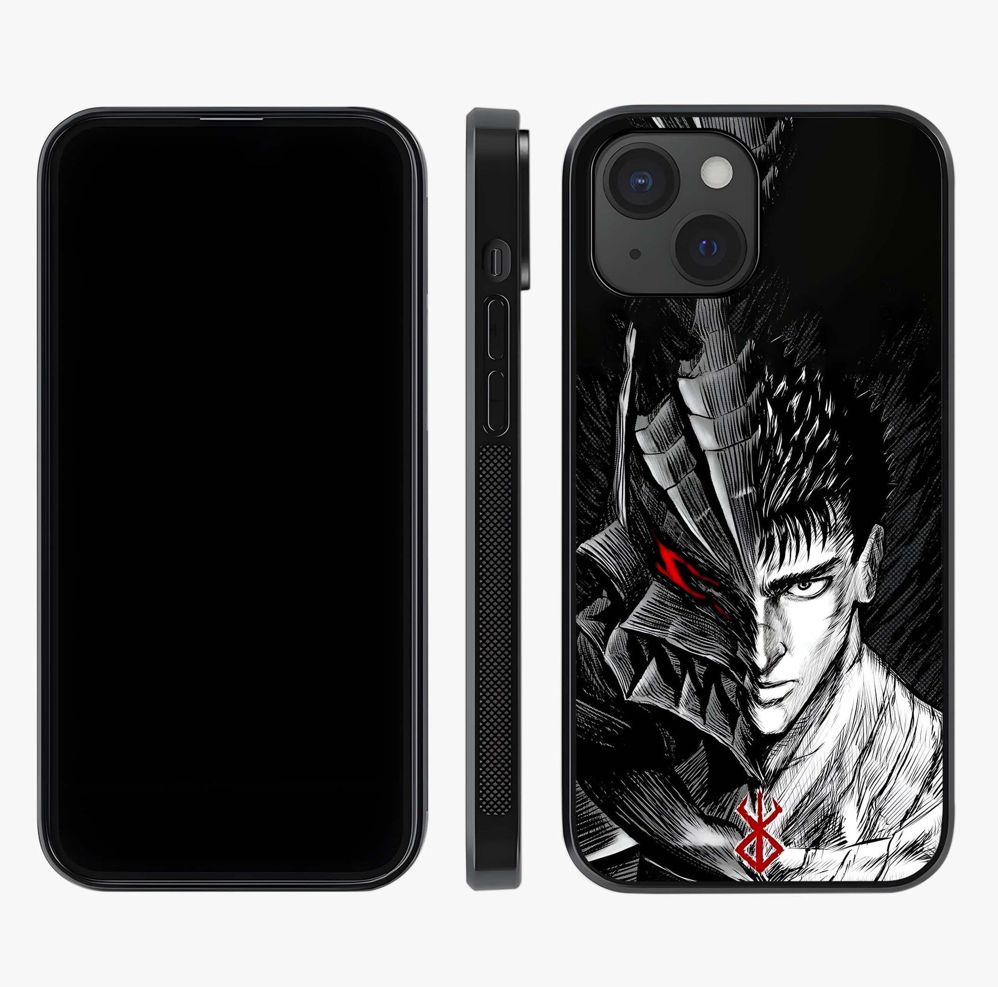 Berserker Blood Oath Glass Case displayed upright for full design visibility and premium finish.