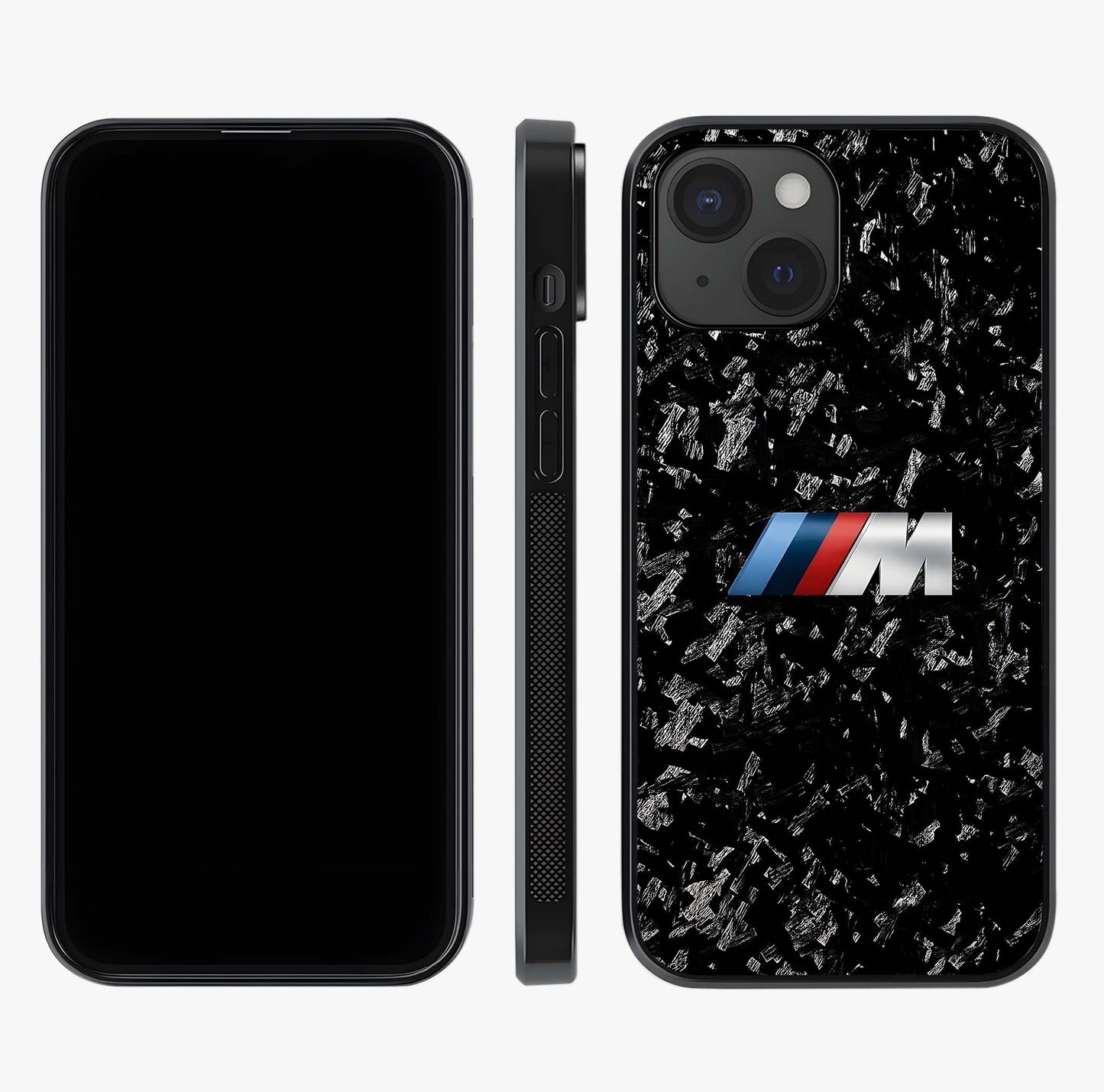 Carbon Speed Mark Glass Case displayed upright for full design visibility and premium finish.