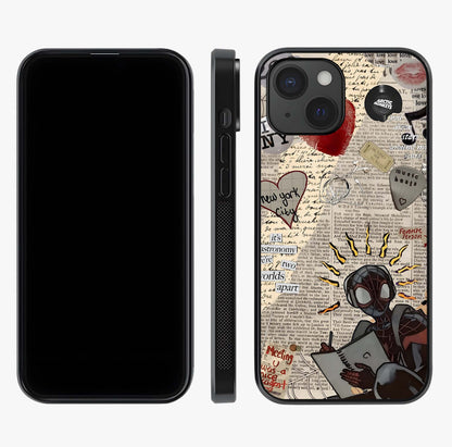 City Dream Sketch Glass Case displayed upright for full design visibility and premium finish.