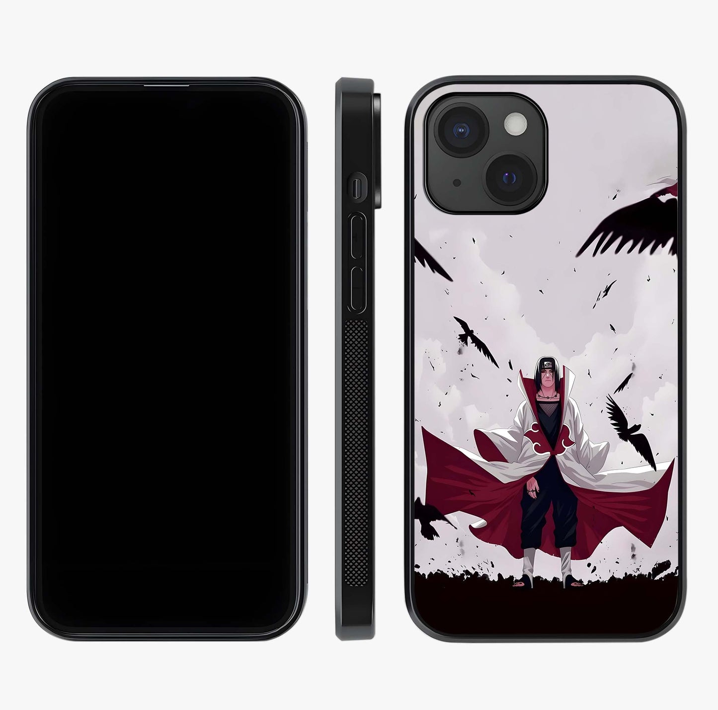 Crimson Crow Ascension Glass Case displayed upright for full design visibility and premium finish.