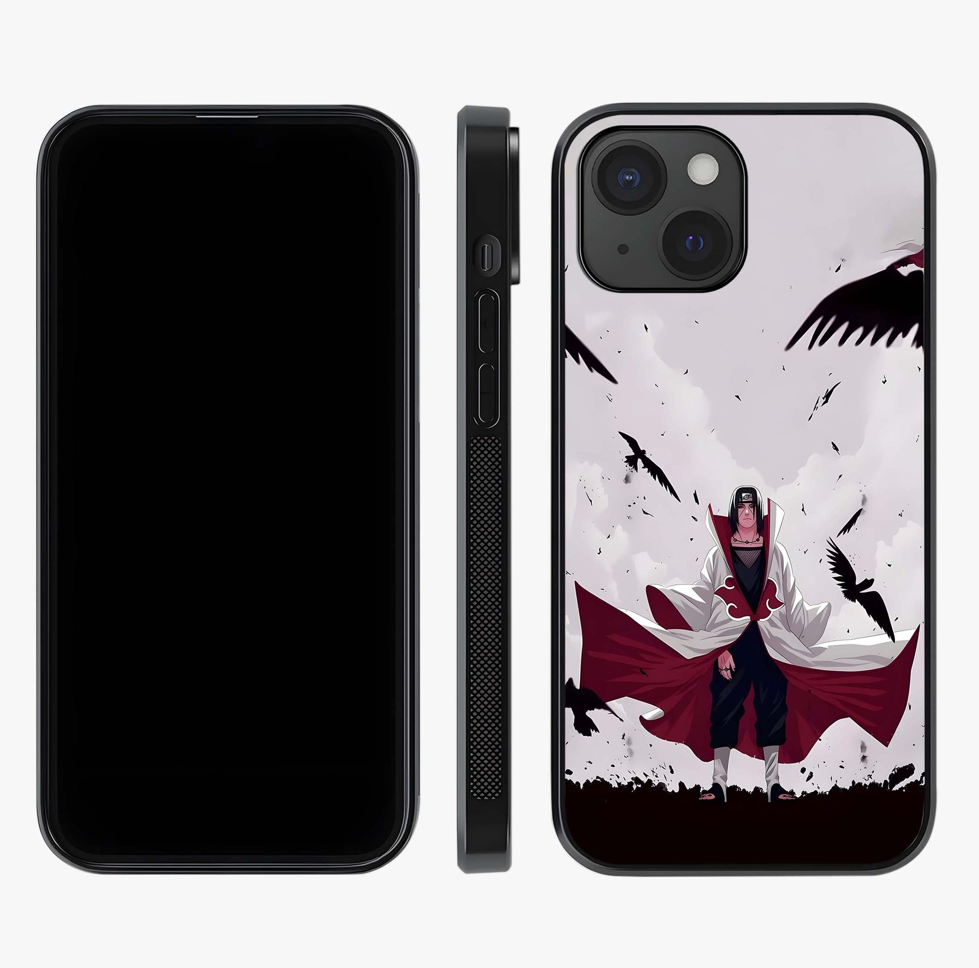 Crimson Crow Ascension Glass Case displayed upright for full design visibility and premium finish.