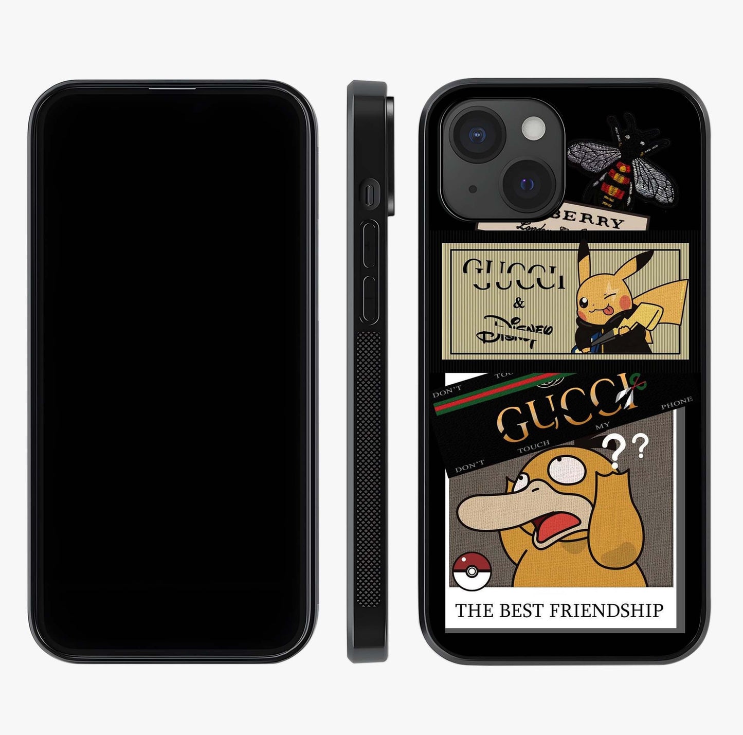 Gucci Play Mashup Glass Case displayed upright for full design visibility and premium finish.