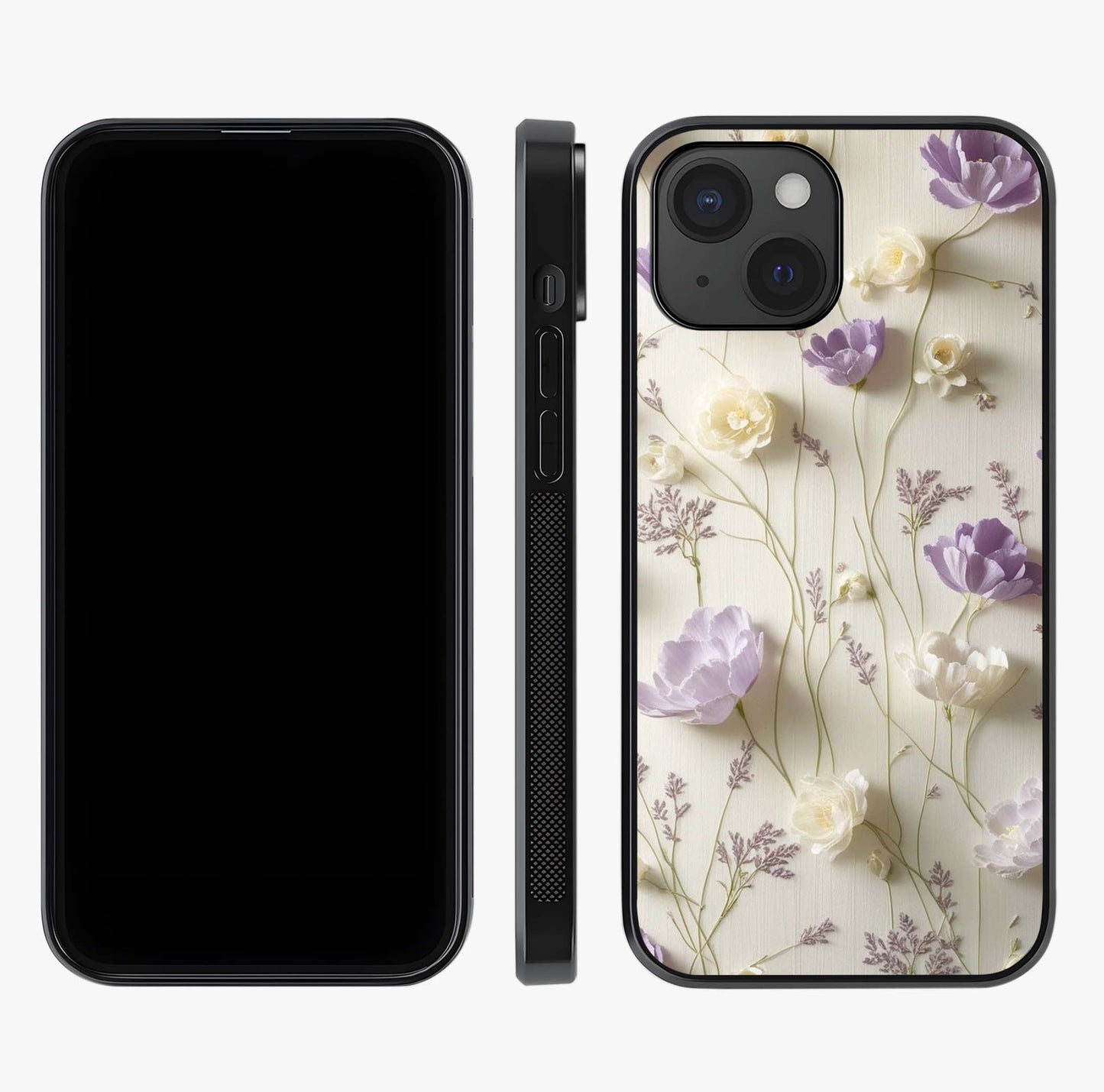 Lilac Breeze Harmony Glass Case displayed upright for full design visibility and premium finish.