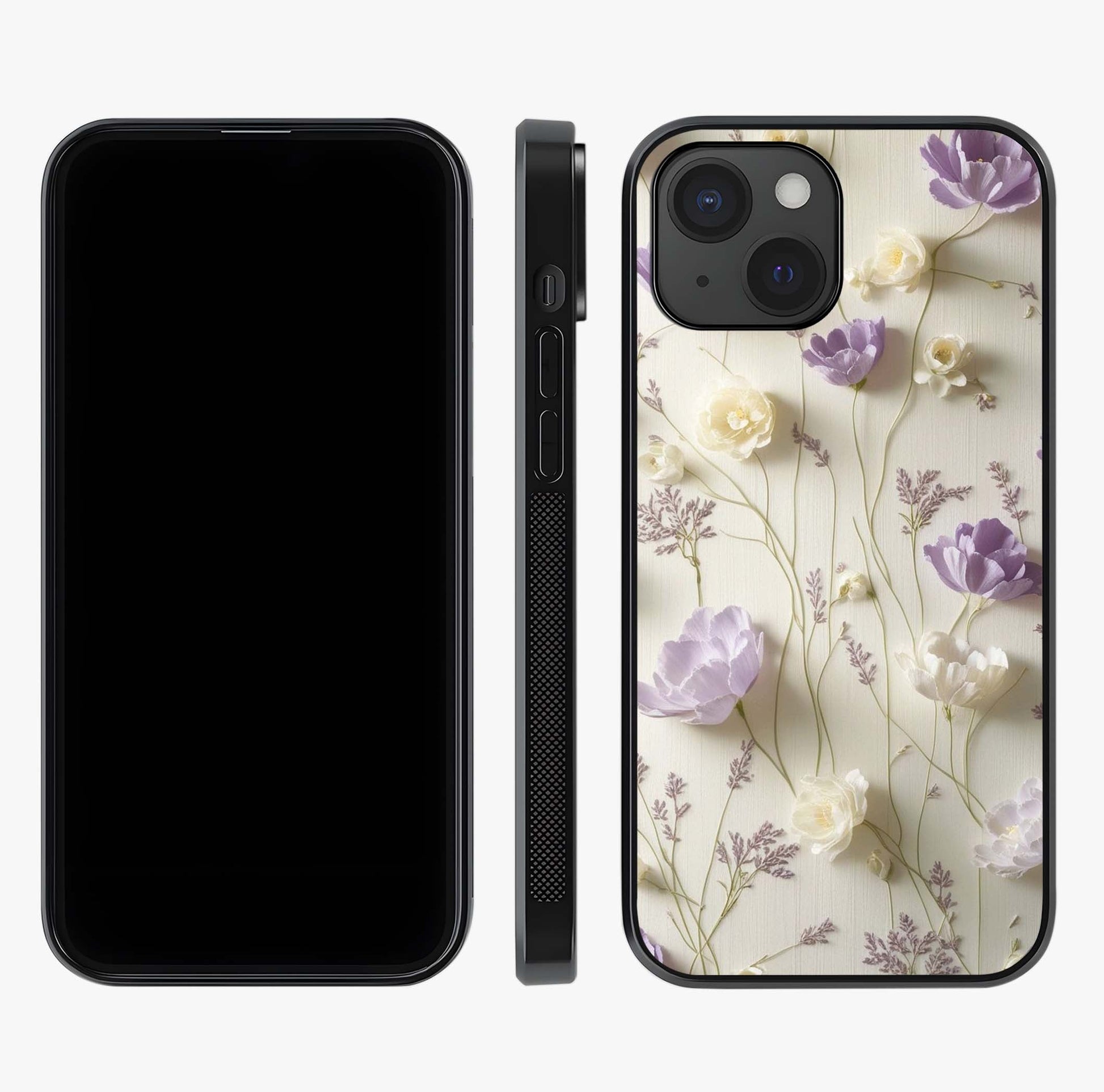 Lilac Breeze Harmony Glass Case displayed upright for full design visibility and premium finish.