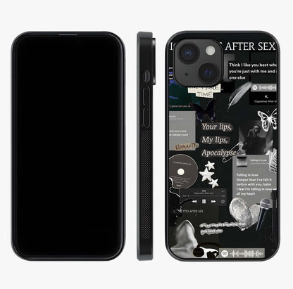 Midnight Love Echo Glass Case displayed upright for full design visibility and premium finish.
