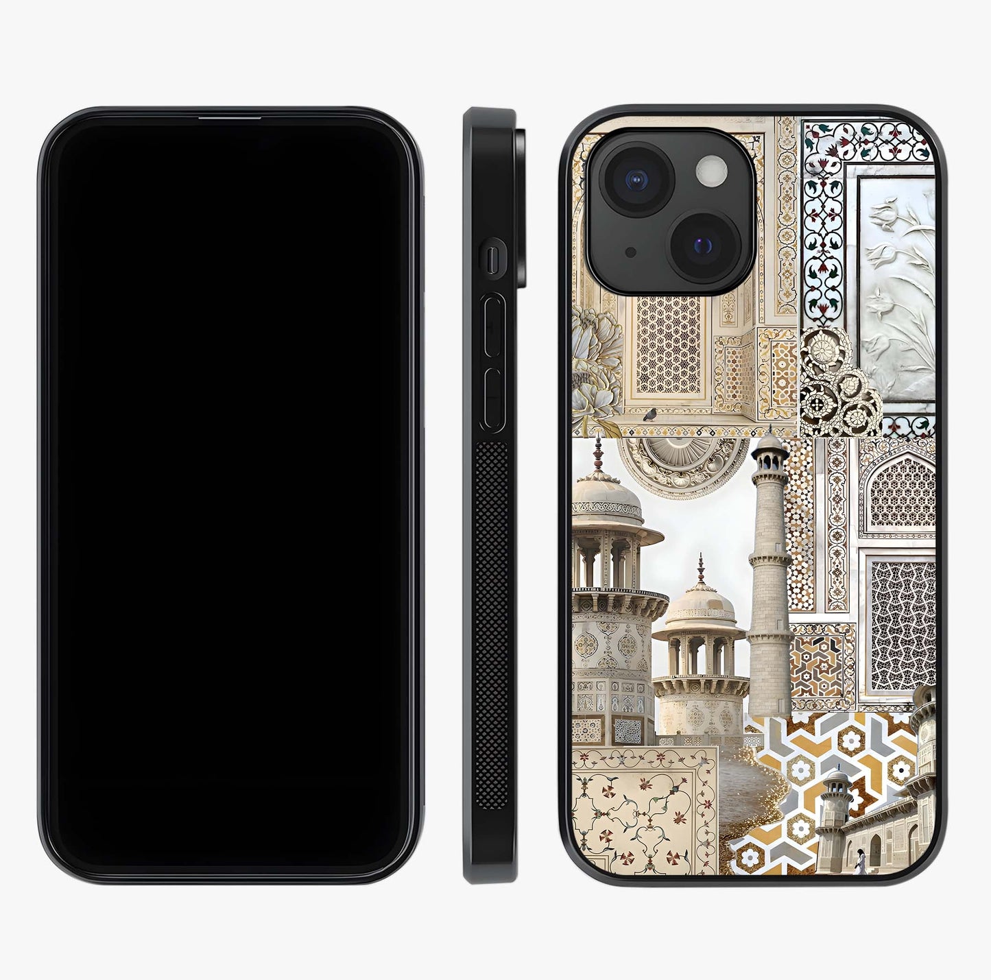 Mughal Marble Legacy Glass Case displayed upright for full design visibility and premium finish.
