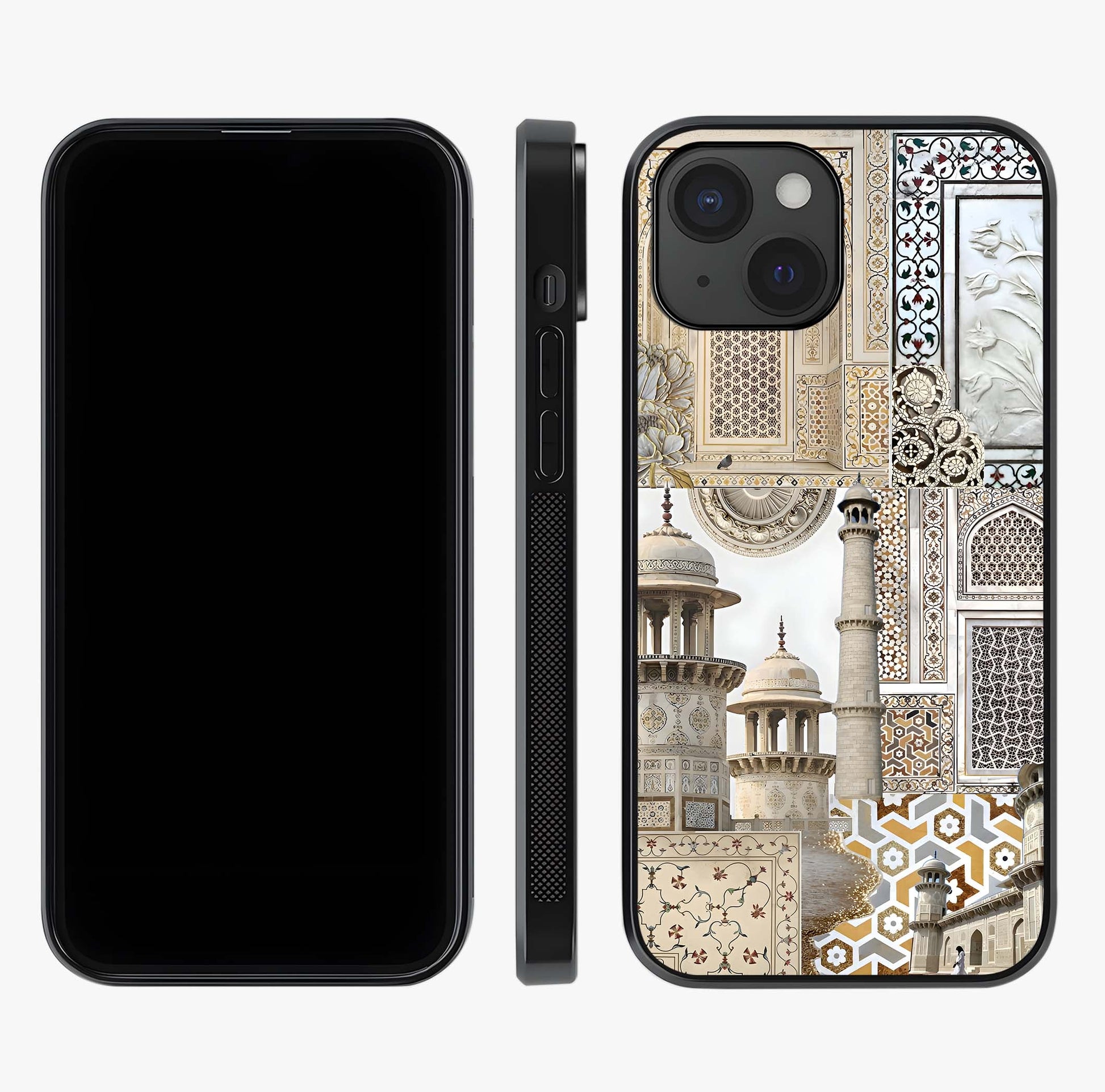 Mughal Marble Legacy Glass Case displayed upright for full design visibility and premium finish.