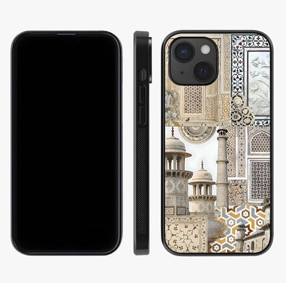 Mughal Marble Legacy Glass Case displayed upright for full design visibility and premium finish.