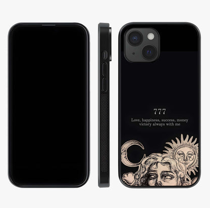 Mystic Victory Aura Glass Case displayed upright for full design visibility and premium finish.