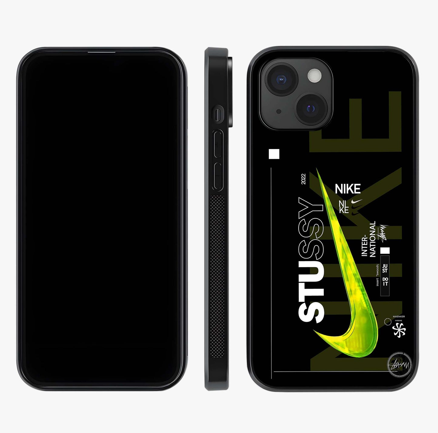 Neon Street Edition Glass Case displayed upright for full design visibility and premium finish.