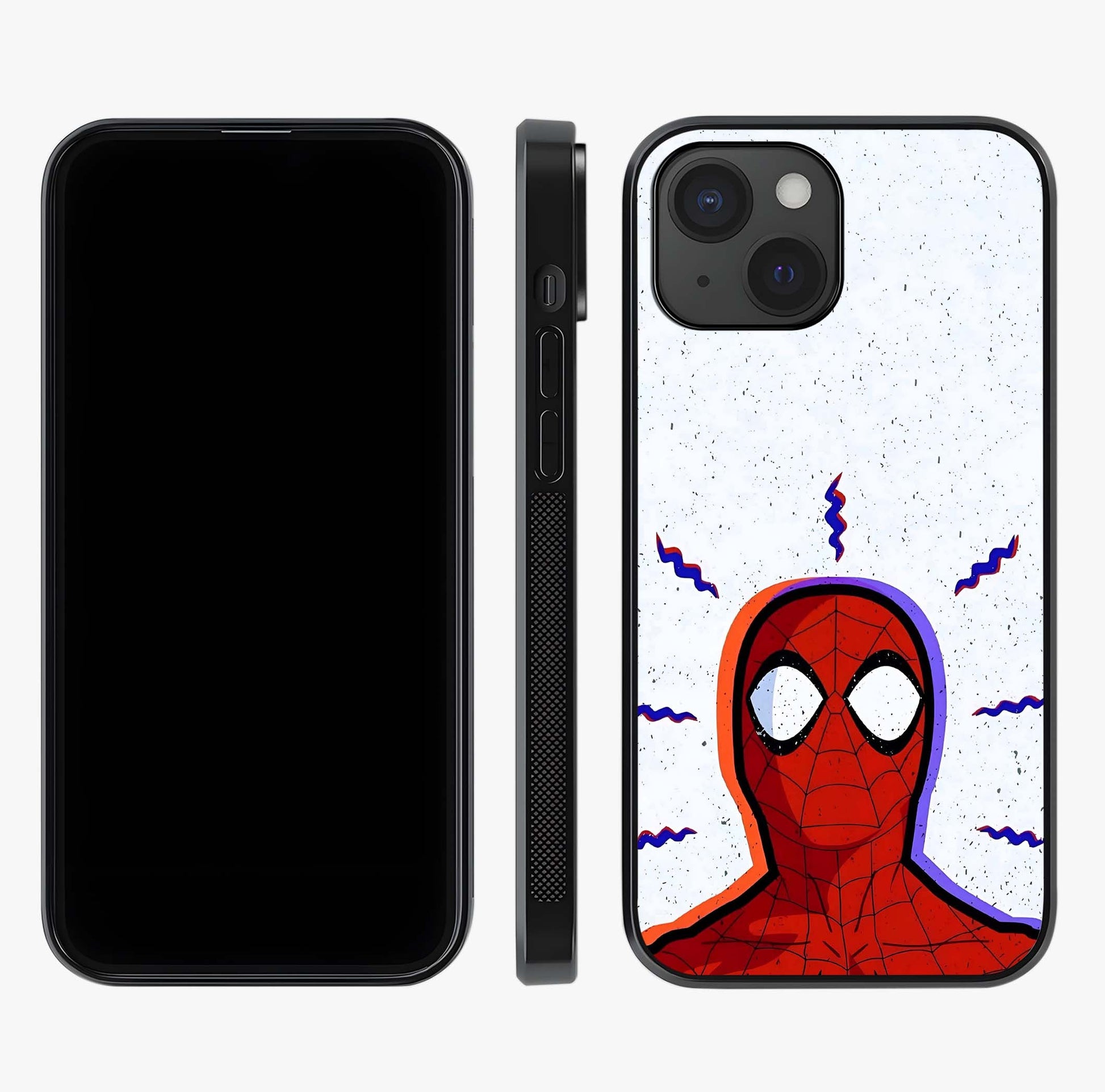 Omg Spiderman Glass Case displayed upright for full design visibility and premium finish.