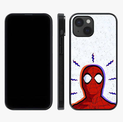 Omg Spiderman Glass Case displayed upright for full design visibility and premium finish.