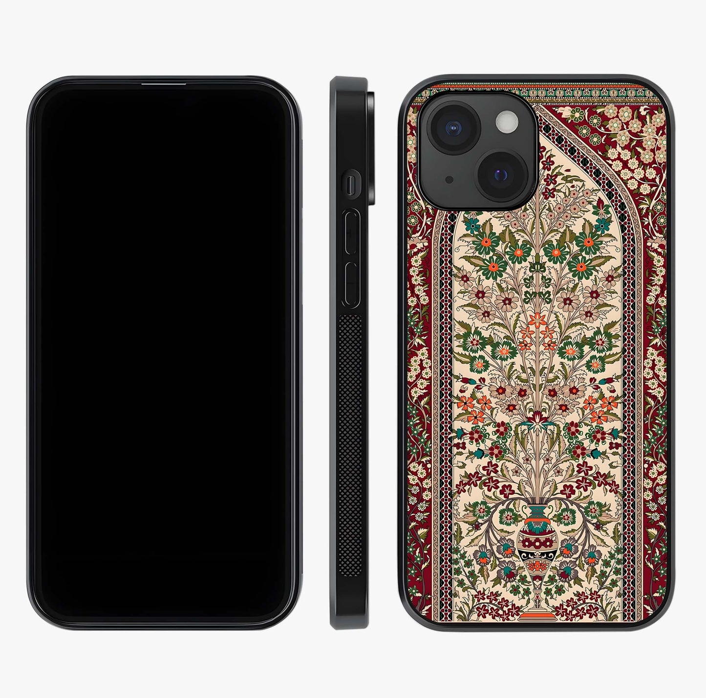 Persian Inspired Glass Case displayed upright for full design visibility and premium finish.