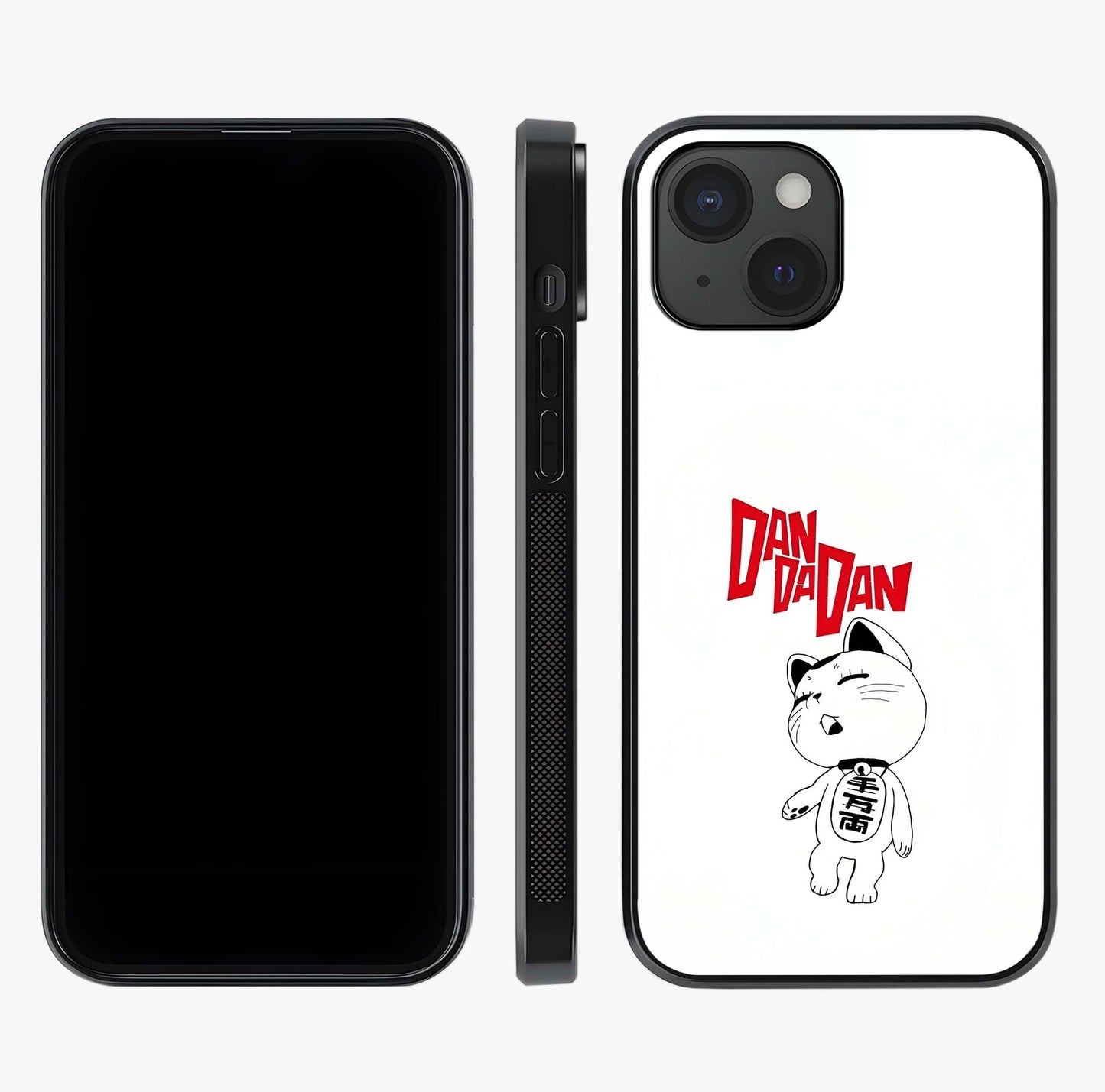 Playful Spirit Charm Glass Case displayed upright for full design visibility and premium finish.