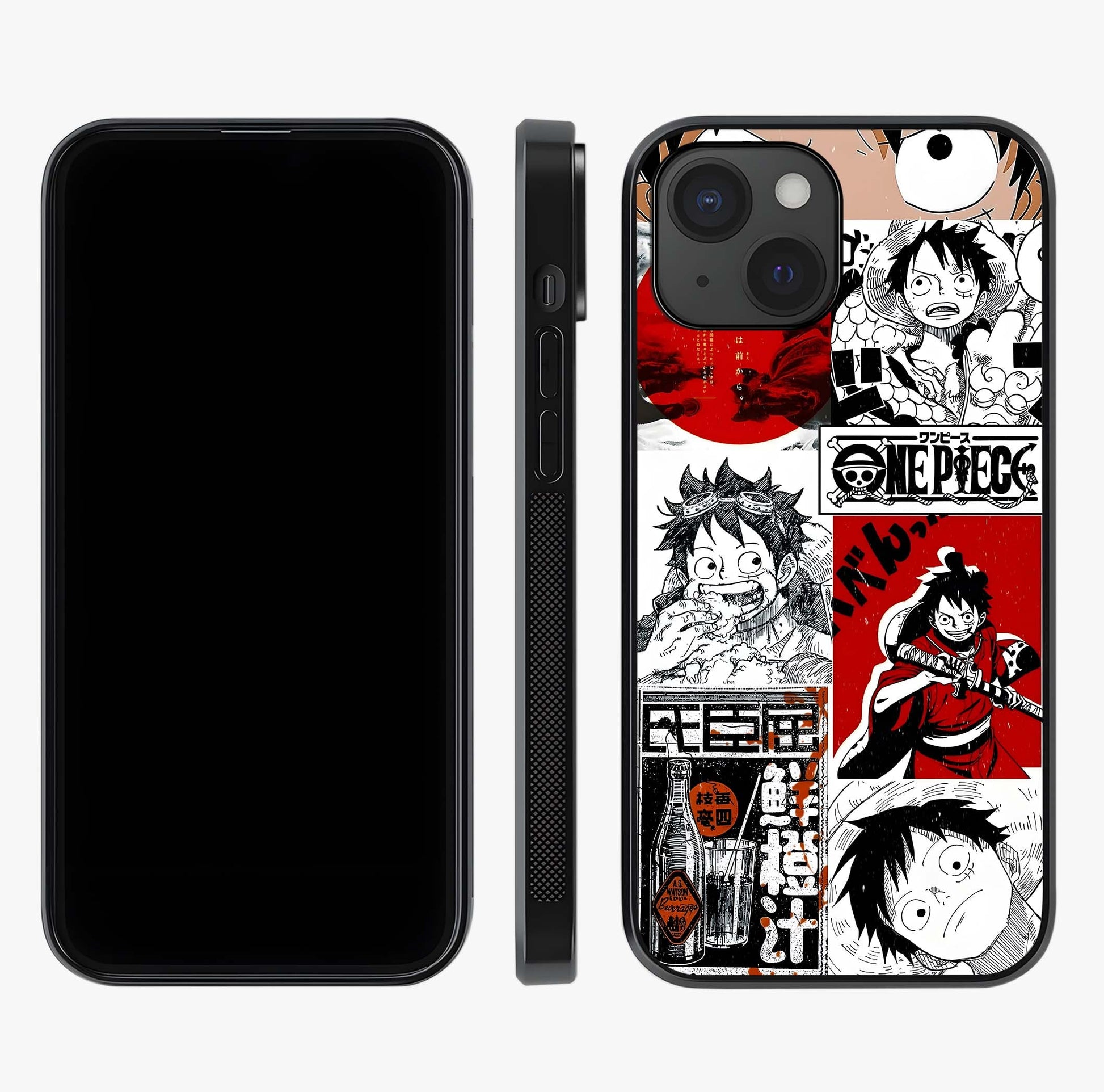 Strawhat Chaos Panels Glass Case displayed upright for full design visibility and premium finish.