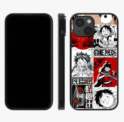 Strawhat Chaos Panels Glass Case displayed upright for full design visibility and premium finish.