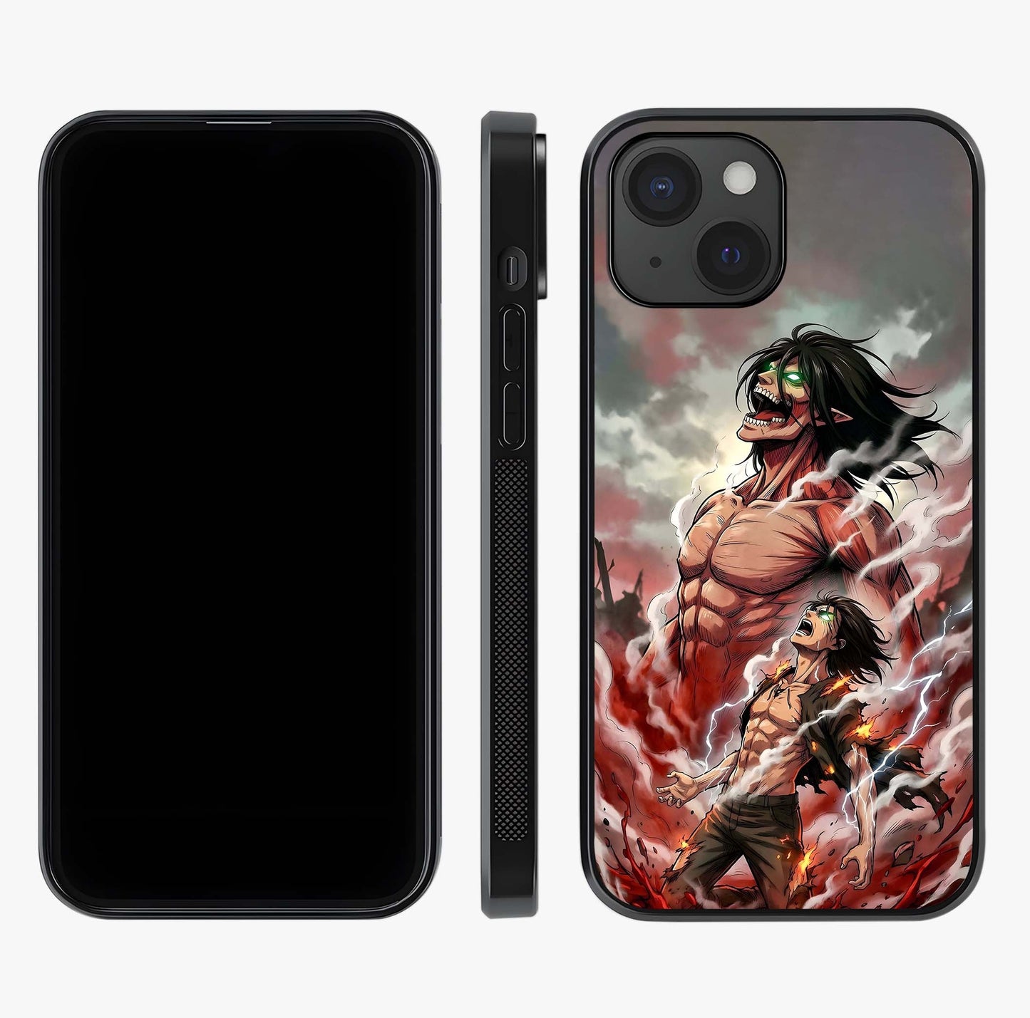 Titan Awakening Fury Glass Case displayed upright for full design visibility and premium finish.