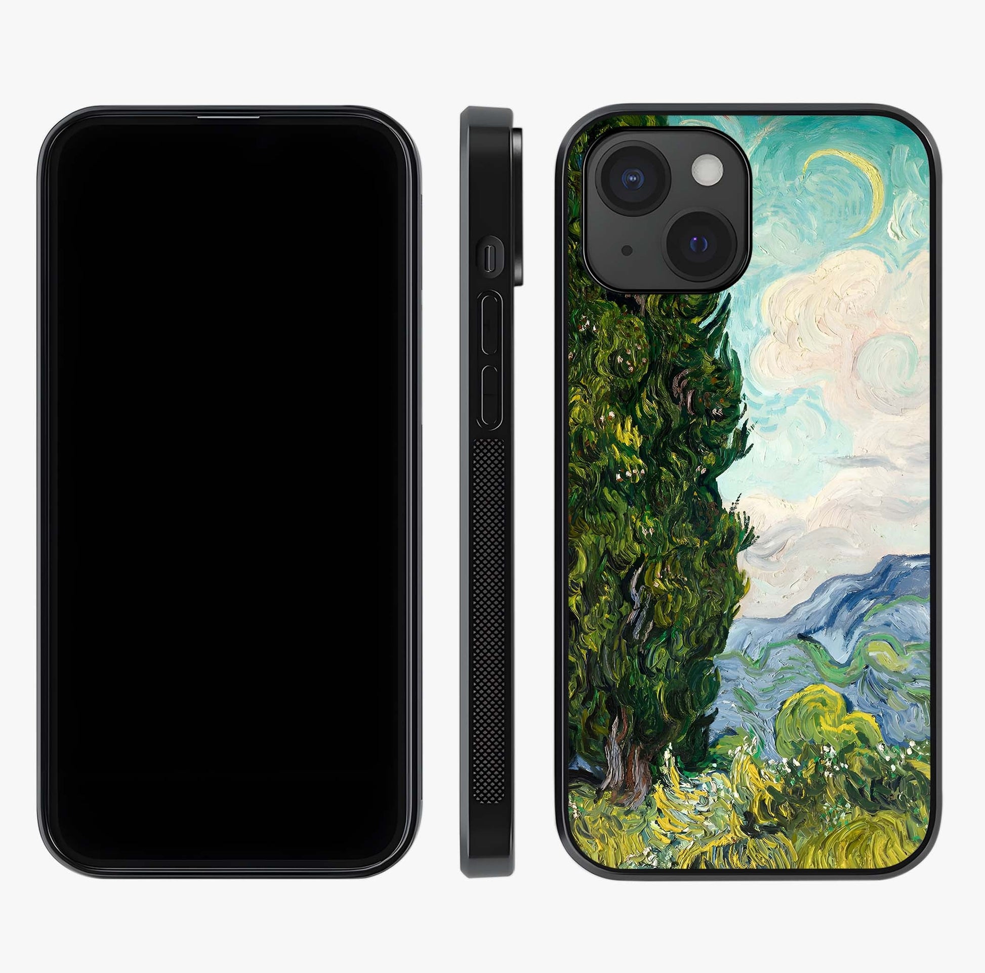 Van Gogh Vintage Art Glass Case displayed upright for full design visibility and premium finish.