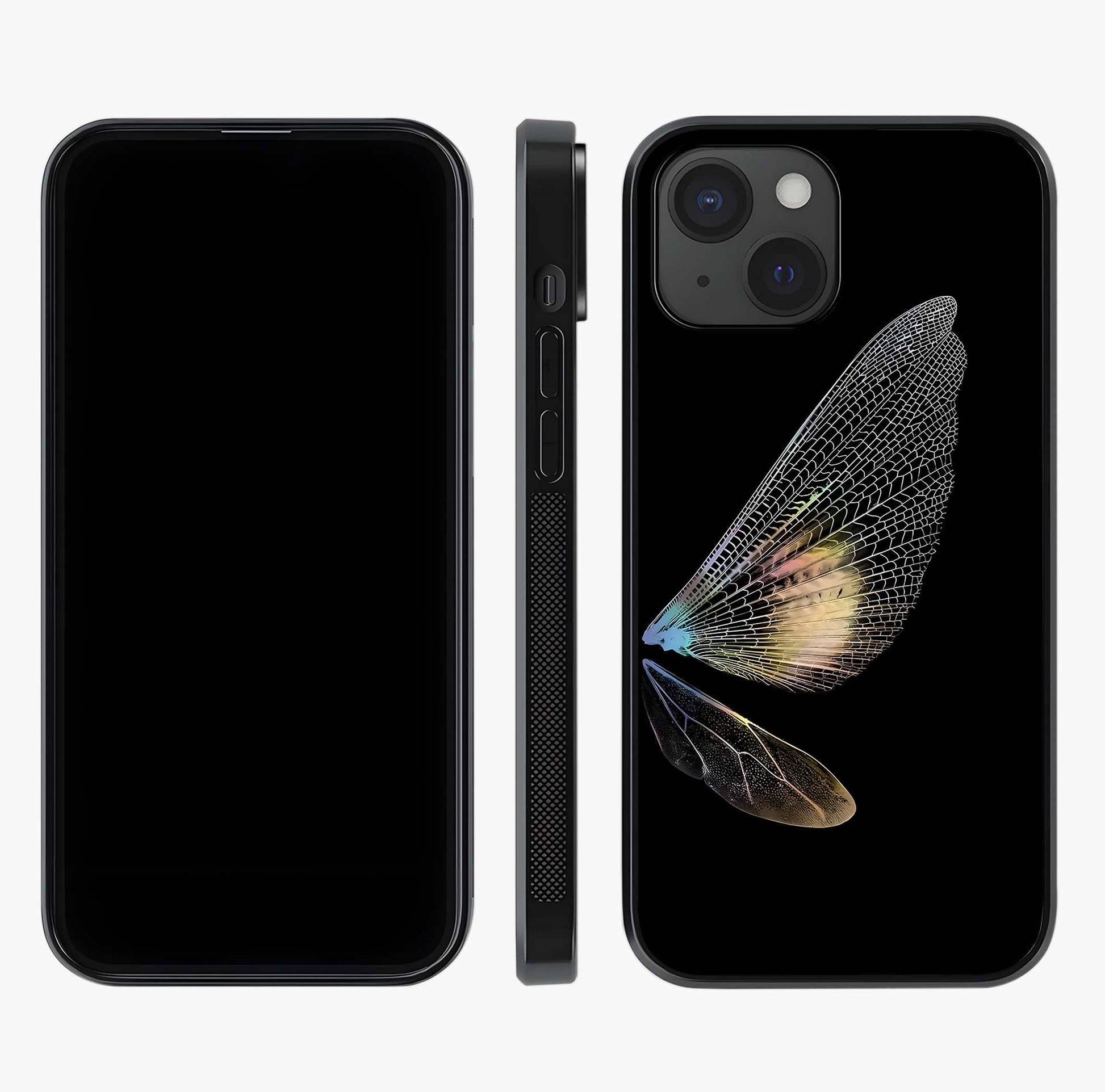 Whispers Of Wings Glass Case displayed upright for full design visibility and premium finish.