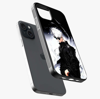 Limitless Shadow King Glass Case laid diagonally highlighting side profile, edges and glossy glass shine.